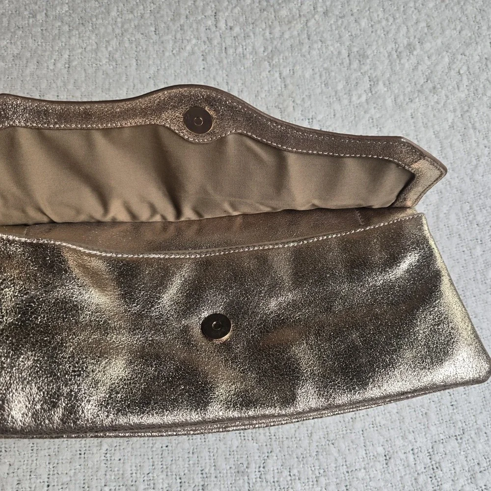 TAHARI Women's Clutch Handbag Evening Purse Wallet Gold Sequin Zipper Top Pocket